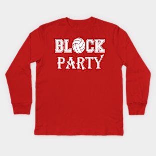 Block Party Volleyball Kids Long Sleeve T-Shirt